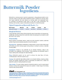 Buttermilk powder spec sheet